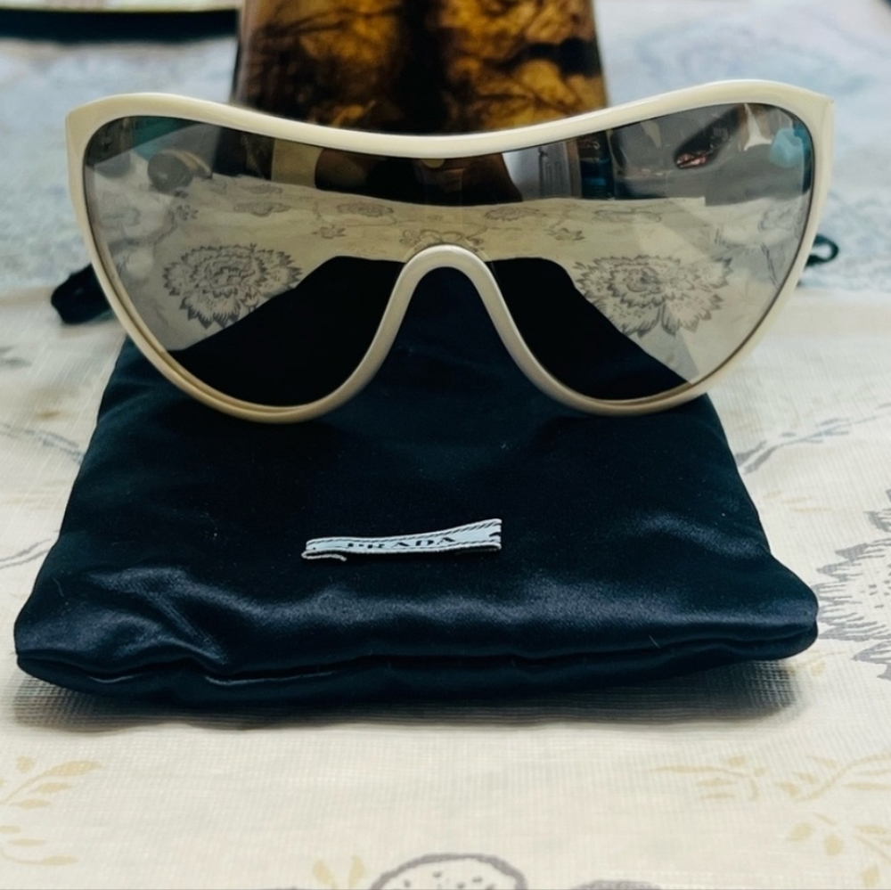 Prada Shield White Sunglasses